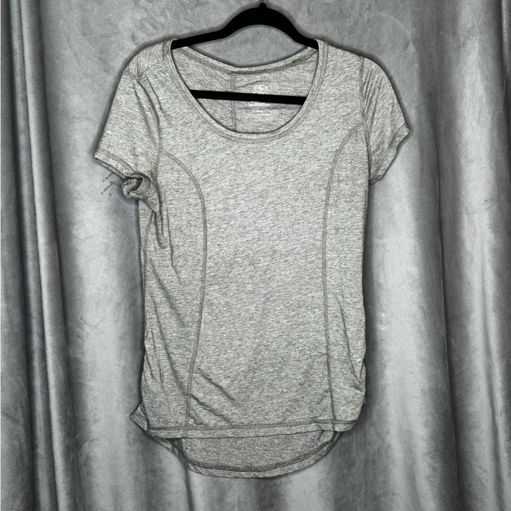 Athletic Works Light Gray Women's Short Sleeve Top